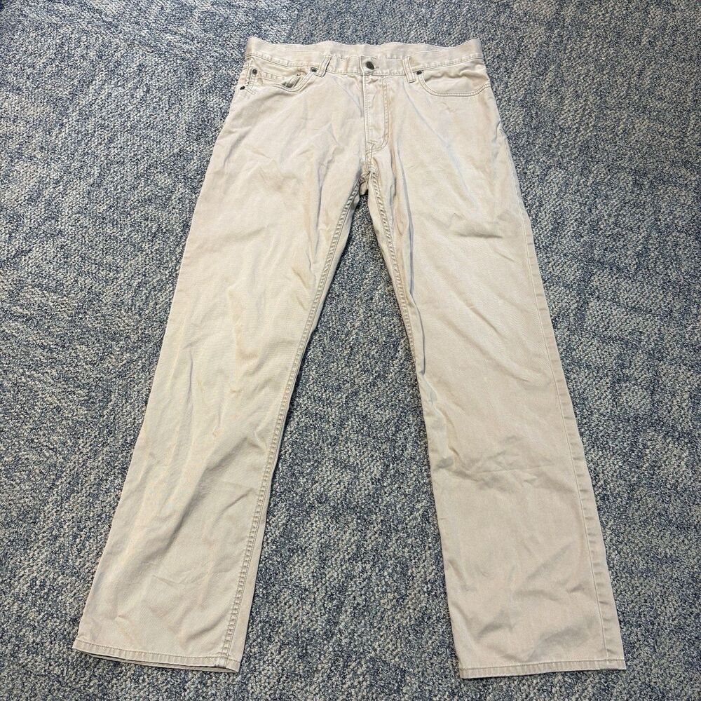 Polo Ralph Lauren Cotton Stretch Twill Pants Men 34x32 Tan Khaki 5 Pocket